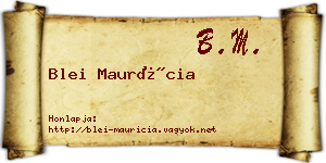 Blei Maurícia névjegykártya